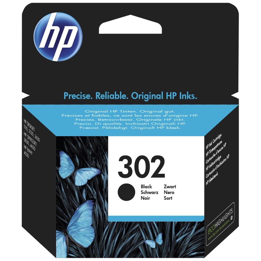 HP Tinta F6U66AE Black 302