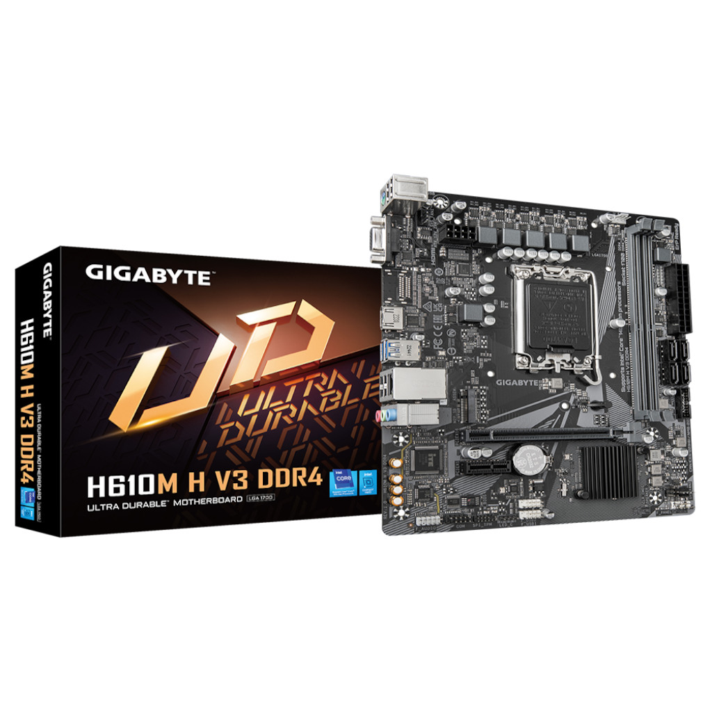 Gigabyte MB H610M H V3 DDR4LGA1700; 2xDDR4; M.2, 4xSATA6xUSB; VGA, HDMI; mATX