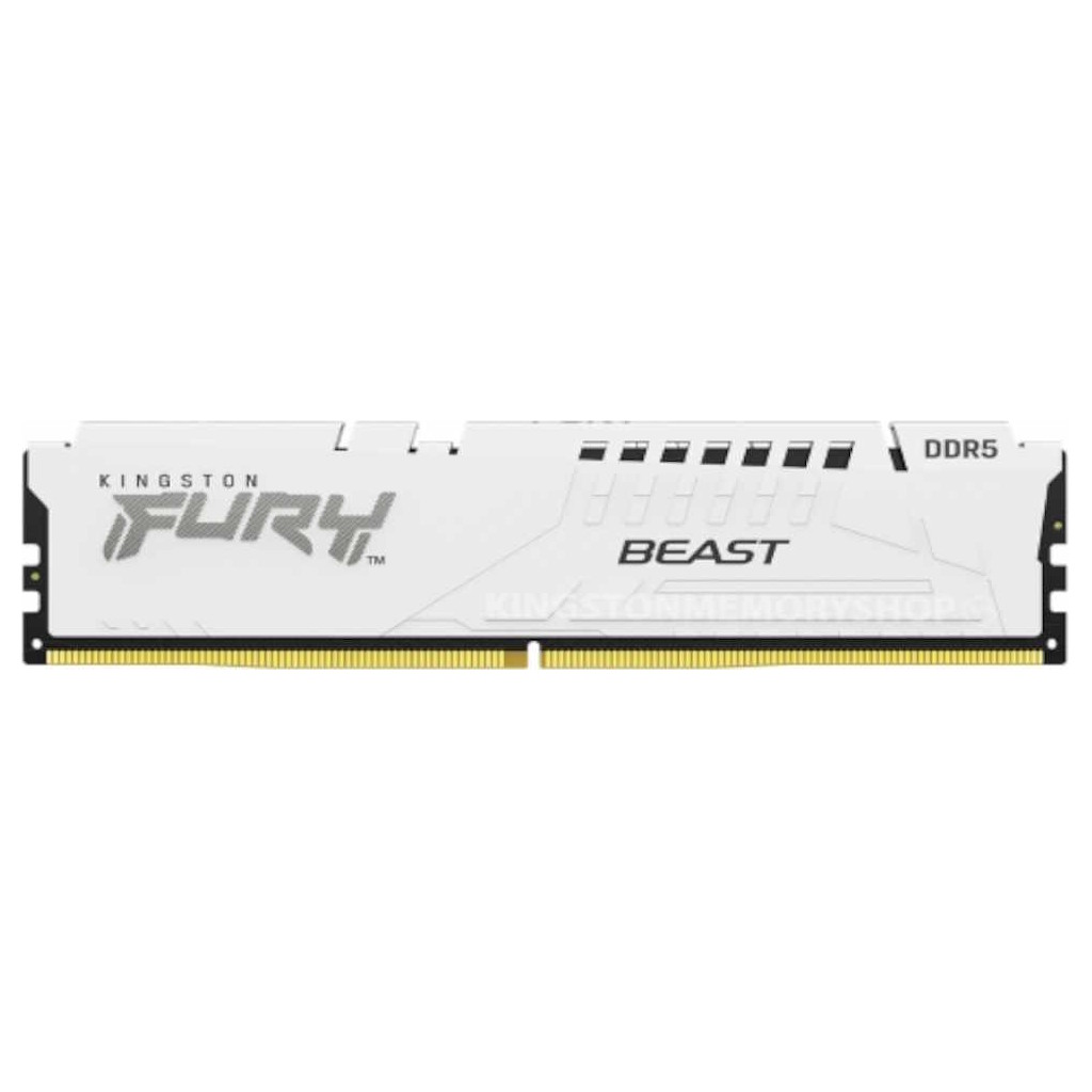 Kingston 16GB 5200MHz DDR5 W.White, Fury Beast (1x16GB)CL40, XMP 3.0 Ready,