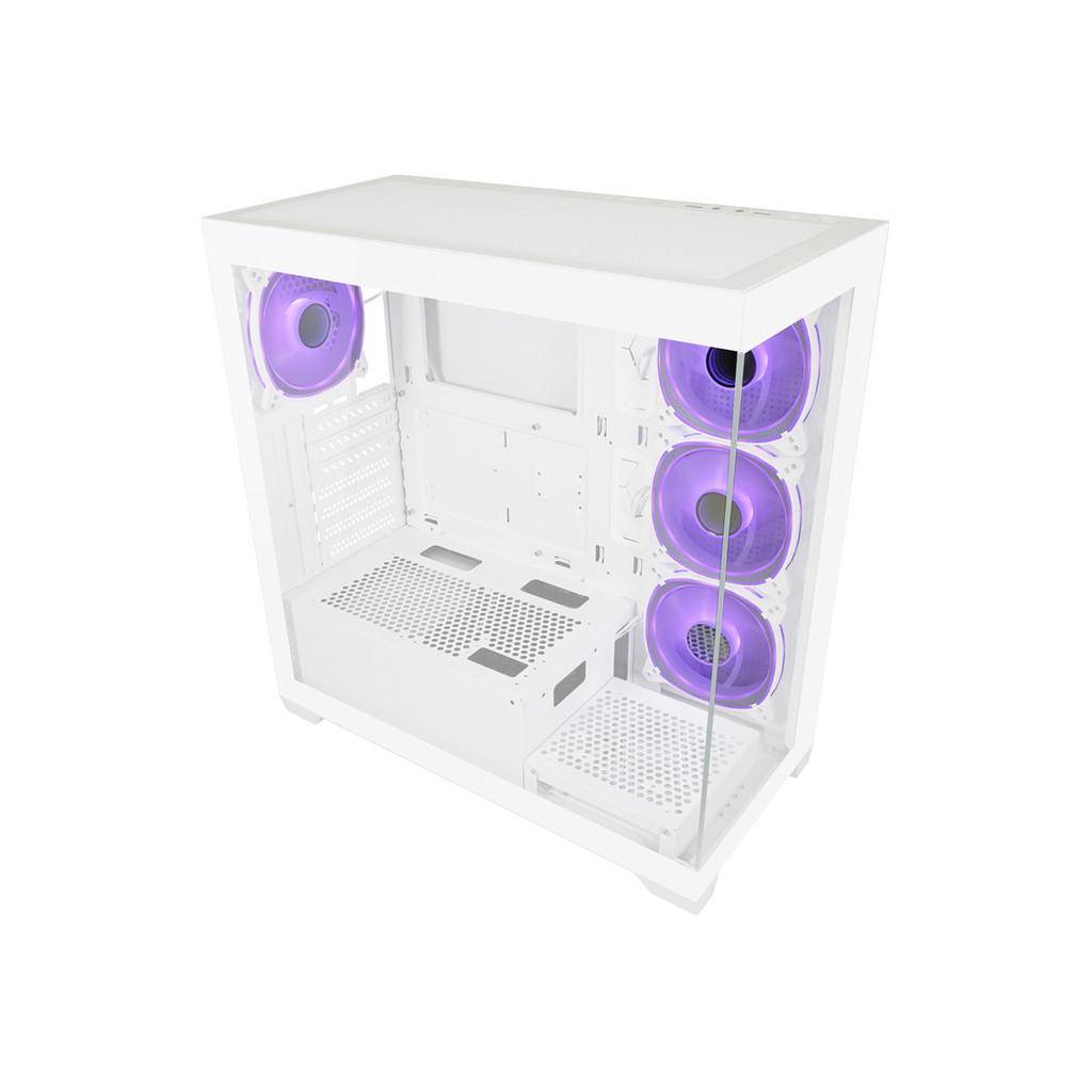 LC-Power Case Gaming 715W Midi-tower, ATX, 4x ARGB fan1x USB-C, 2x USB-A, White - Image 2