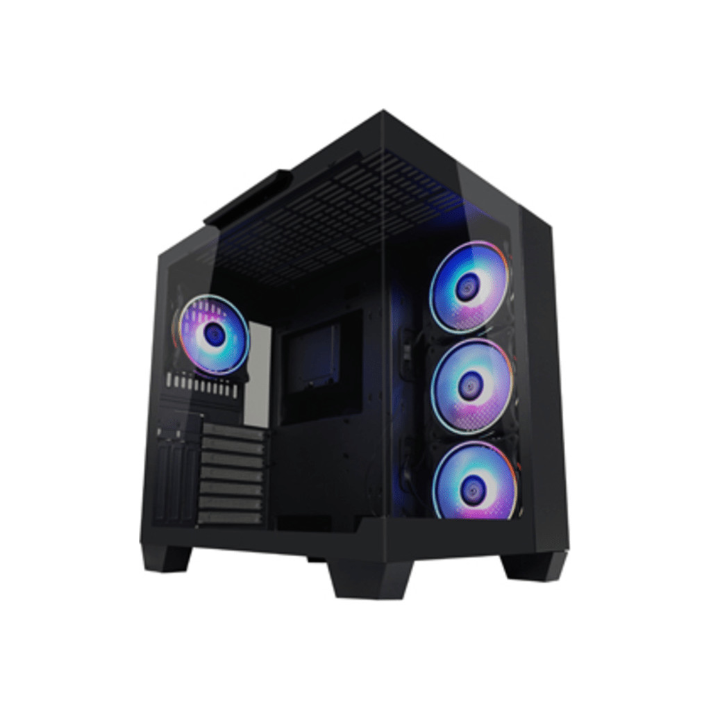 LC-Power Case Gaming 809BE-ATX, ATX, Micro ATX, MiniITX4x 120mm ARGB fans, tempered glass - Image 3