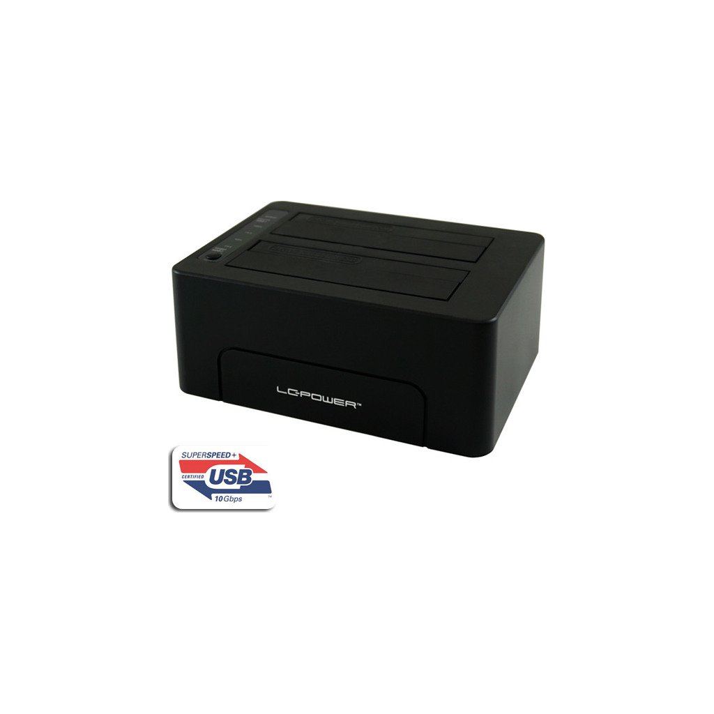 LC-Power LC-DOCK-CHDD docking station,Type C2,5"/3,5" SATA HDDs/SSDs,