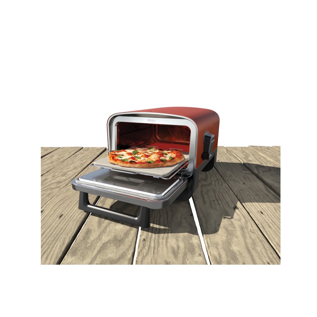 Ninja vanjska pec za pizzu8u1 uredjaj, snaga 2400W,Woodfire tehn. do 30% brze, tezina 22kg,