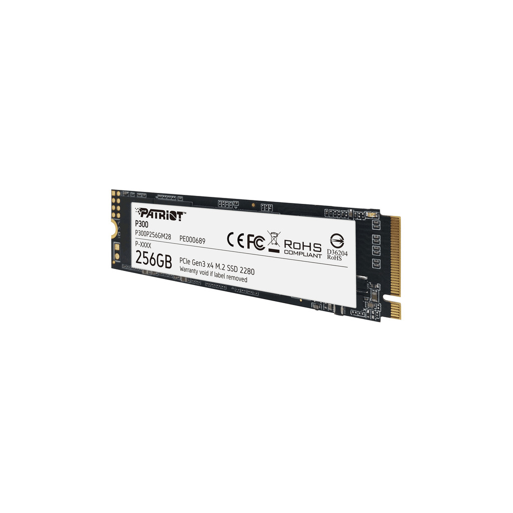 Patriot SSD 256GB M.2;P300 M.2 PCIe Gen 3 x4up to R/W : 1700/1100MB/s