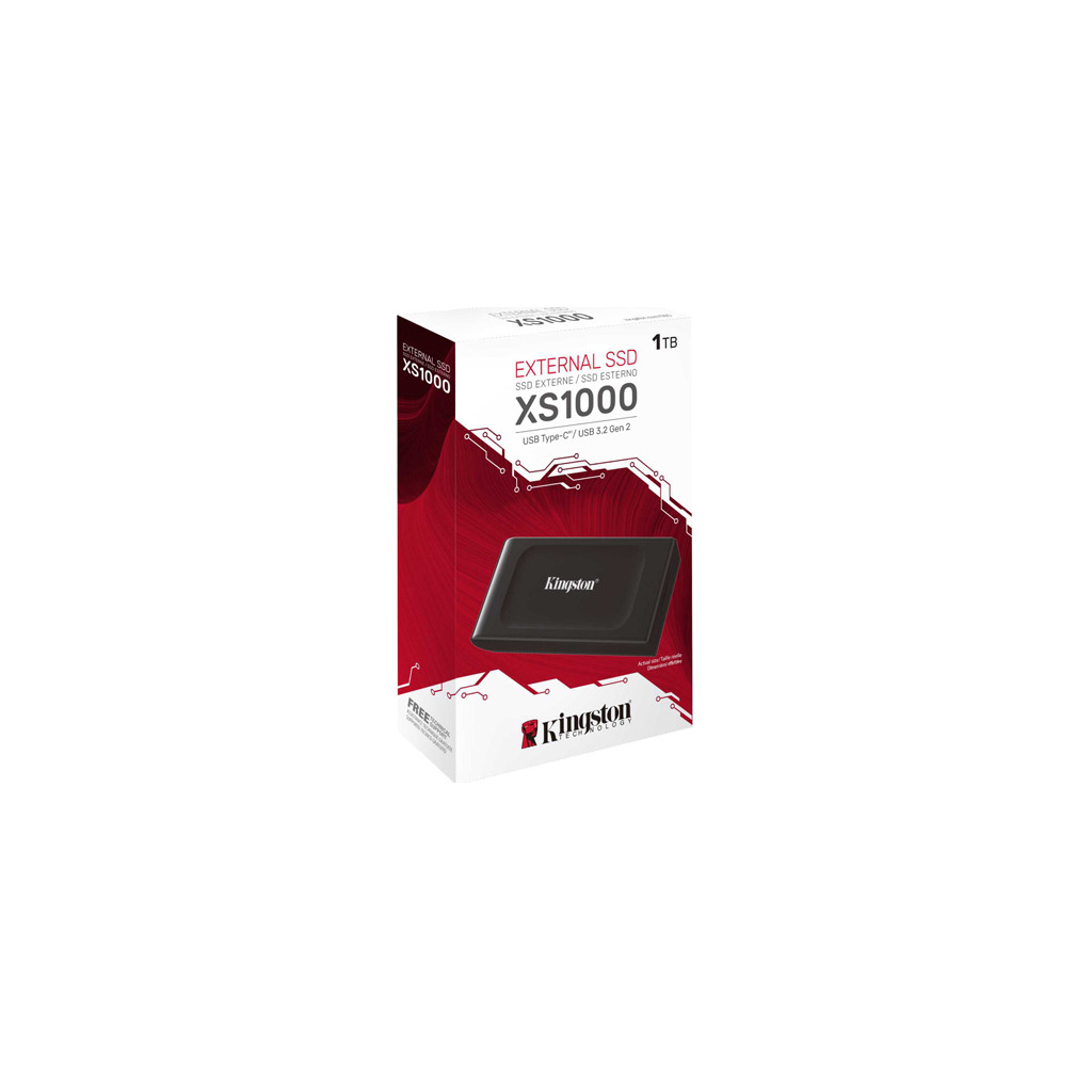 Kingston EXT SSD 1TB; XS1000;USB-C to USB-AR/W : 1050/1000 MB/s - Image 2