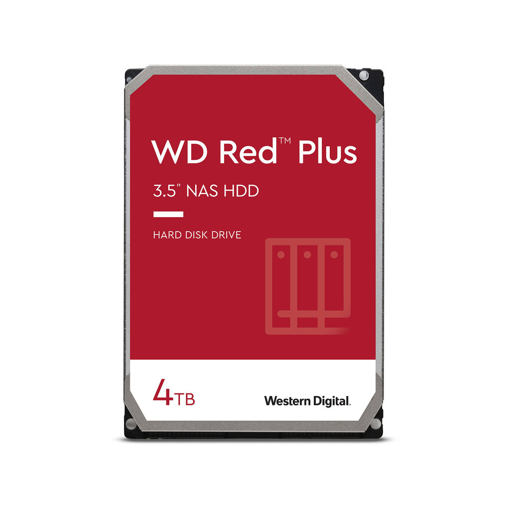 WD HDD 4TB SATA3 Red PlusIntelliPower 256MB,For NAS Systems