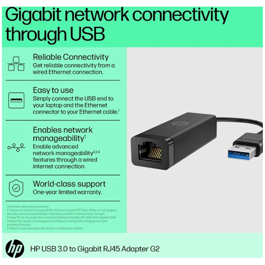 Adapter HP USB-A 3.0 na RJ-45 G2 - Image 3