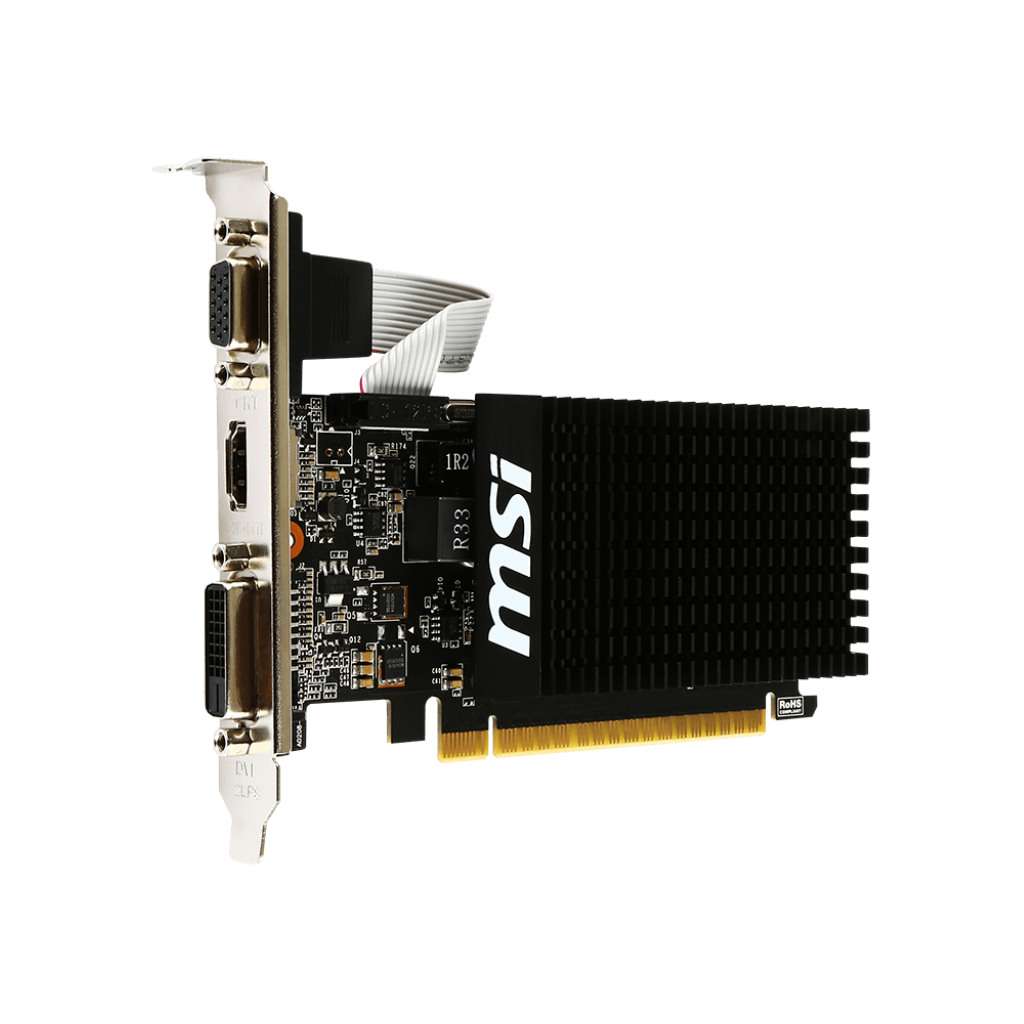 MSI Video Card NVidia GeForce GT 710 2048MB DDR3 64-bit 12.8 GB/s 1600 Mbps Effective - Image 2