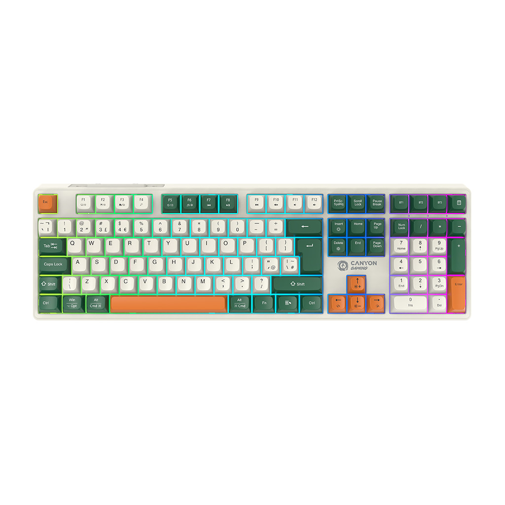 CANYON Bežična Mehanička Tastatura Shadder GKW-11 - RGB, Bijela