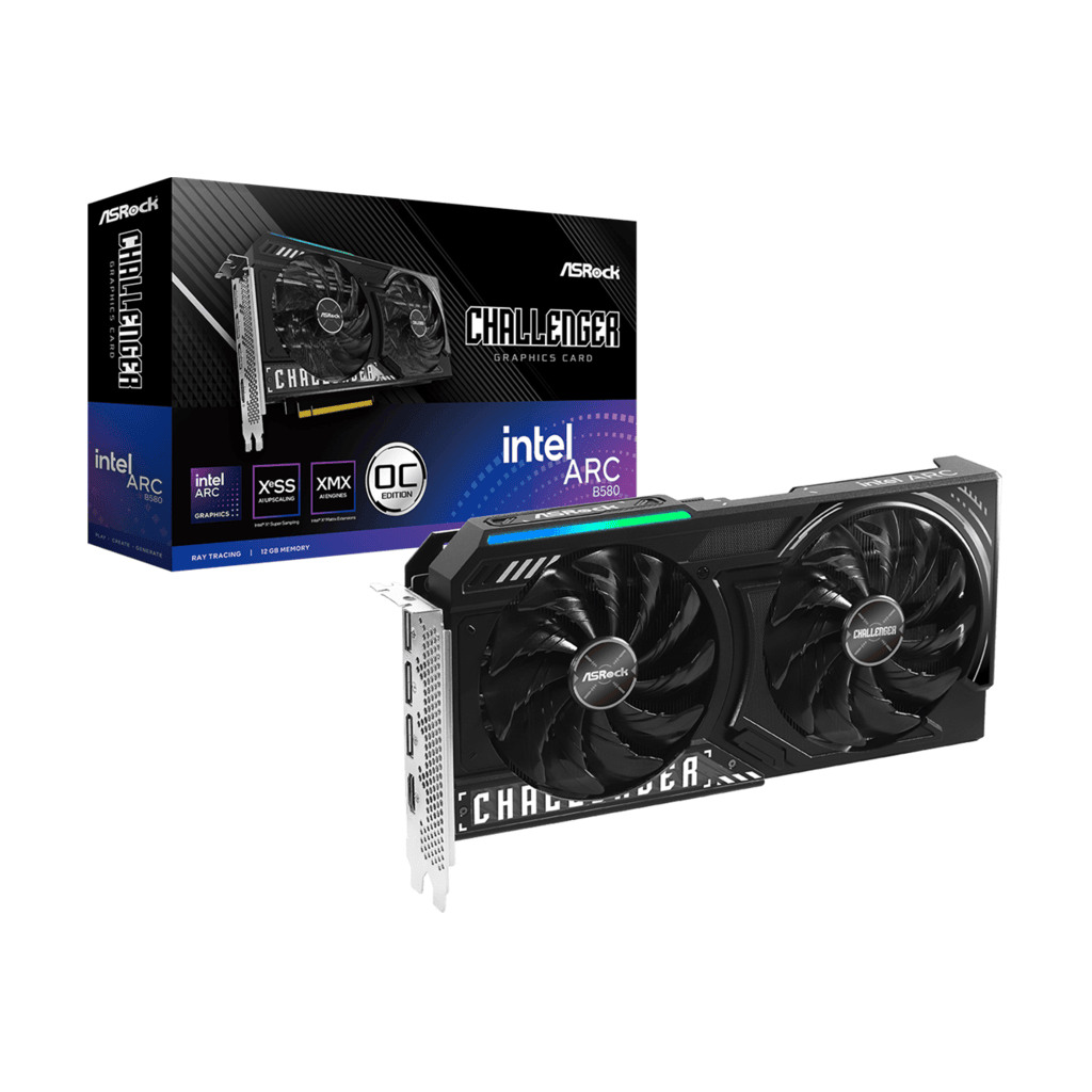 ASROCK B580 CL 12GO OC VGAChallenger, Intel Arc B58012GB 192-bit GDDR6, 3xDP, HDMI