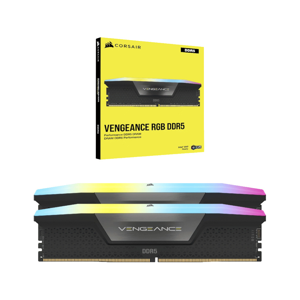 CORSAIR DDR5 64GB 6400MT/s RGBVENGEANCE, CL32, XMP, 2x32GB - Image 2