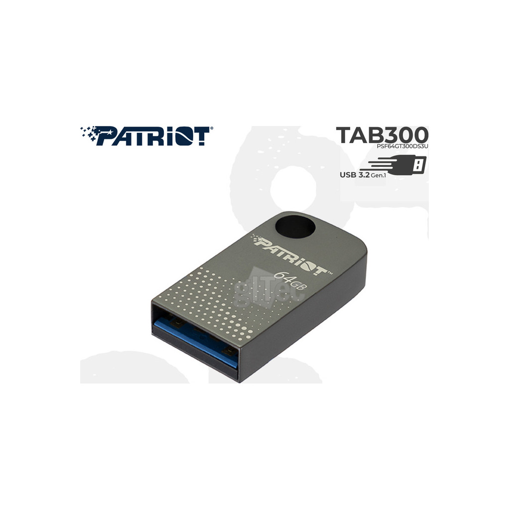 Patriot Tab300 64GB USB 3.2Gen 1, Type-A, 120MB/sDark Shadow