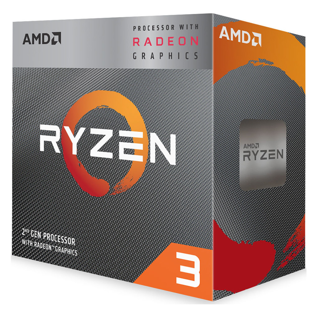 AMD Ryzen 3 3200G AM4 BOX4 CPU cores,4 threads,3.6GHz,4MB L3,65W,Radeon Vega 8