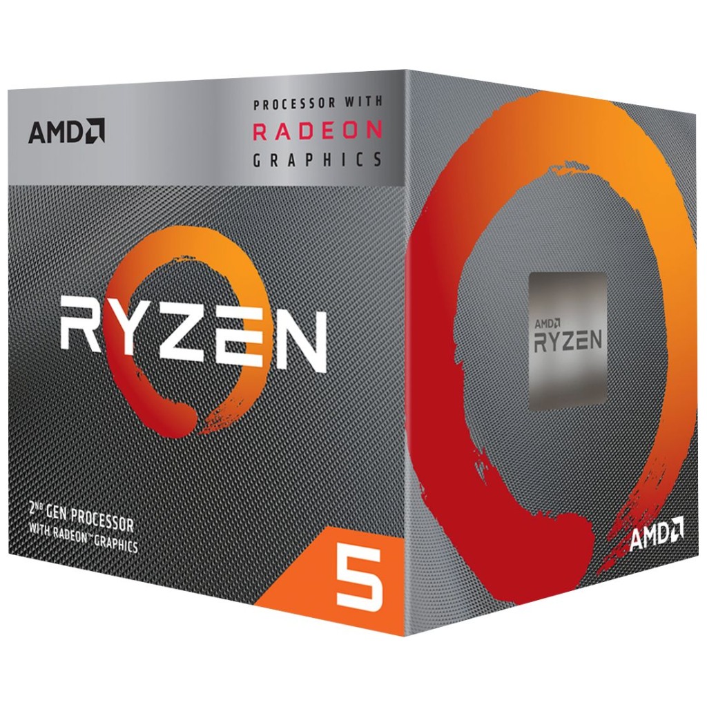 AMD Ryzen 5 3400G AM4 BOXCPU 4 cores,8 threads3.7GHz,4MB L3,65W,Radeon Vega 11